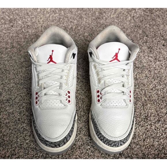 Nike Air Jordan 3 Retro White Cement Reimagined Size 4 Youth (Size 5.5 Women's) - Picture 3 of 7